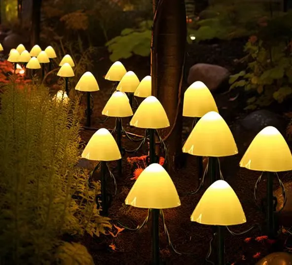 Landsigns nye produkter, LED Mushroom String Decoration Solar Ground Lights.