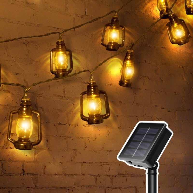 LED Vintage parafinflaske Solar String Lights Outdoor