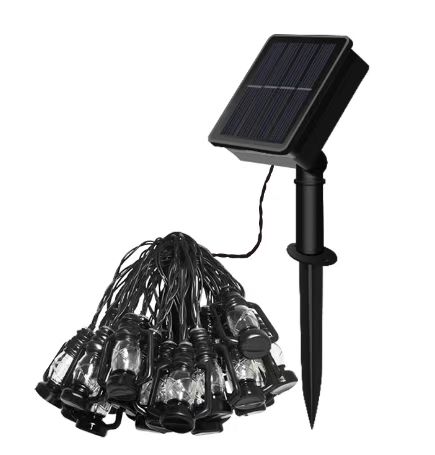 LED Vintage parafinflaske Solar String Lights Outdoor