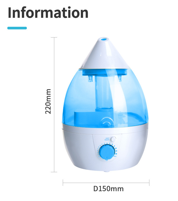 Ultrasonisk Cool Mist luftfukter for hjemmet