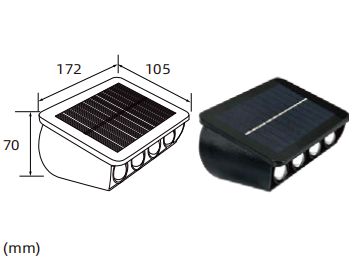 Vanntett Utendørs Vegglampe Solar